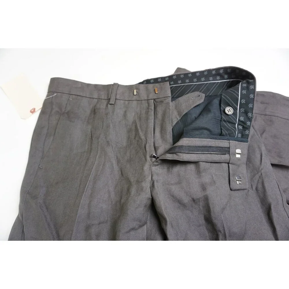 John Varvatos Gray Twill Mens Cotton Sport Pants Sz 48 Brand New